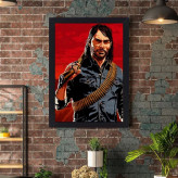 تابلو نوری گیم دکور طرح بازی رد دد مدل Red dead game