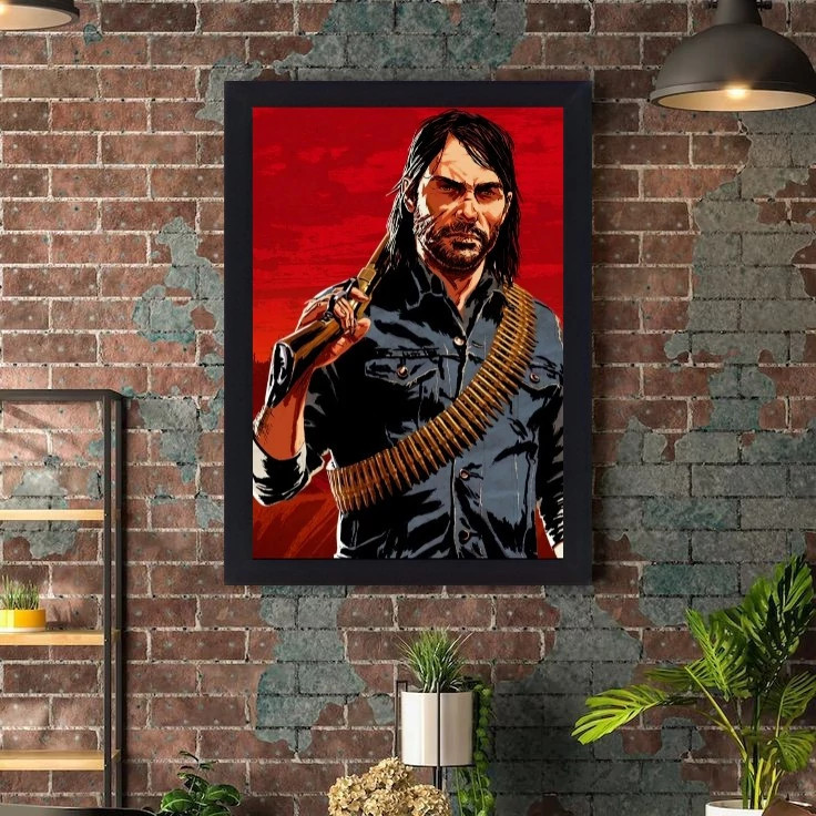 تابلو نوری گیم دکور طرح بازی رد دد مدل Red dead game