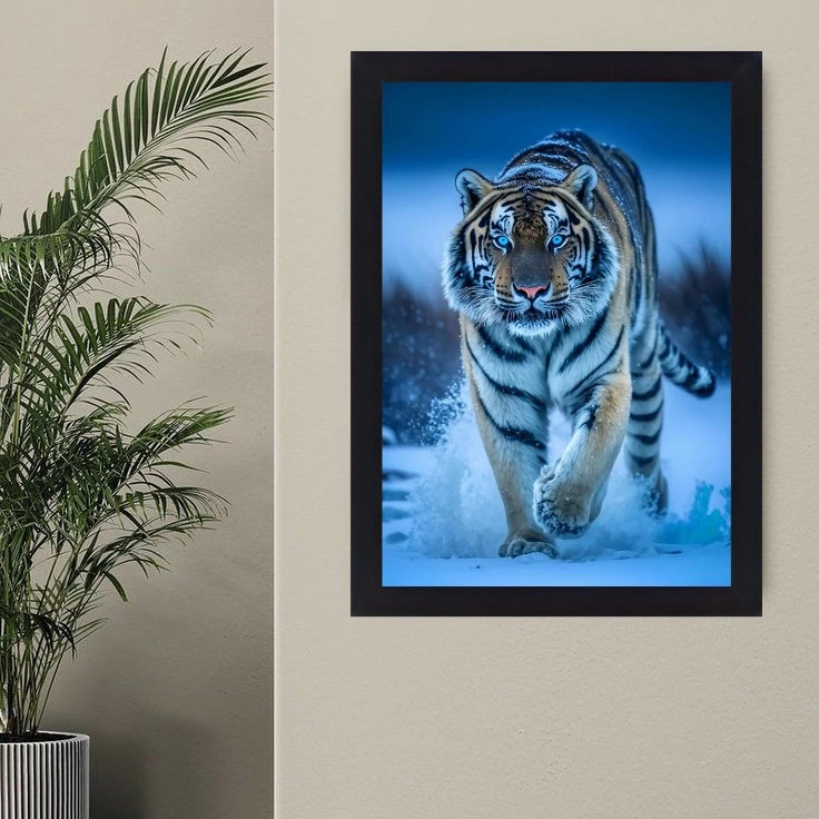 تابلو نوری گیم دکور طرح ببر مدل Tiger 08
