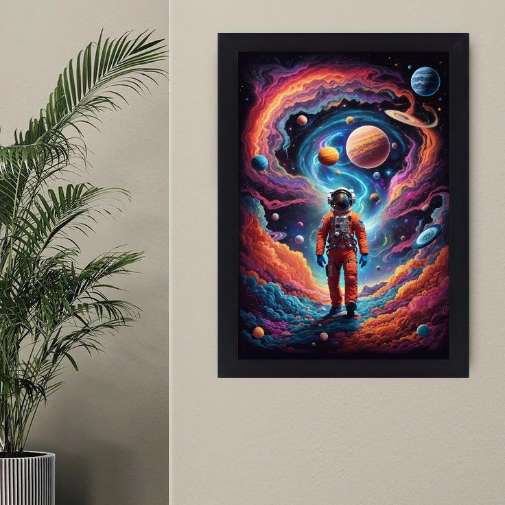 تابلو نوری گیم دکور طرح آدم فضایی مدل Space man 02