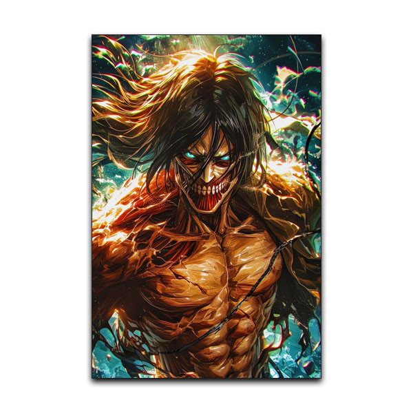 تابلو شاسی دنیای قاب مدل ارن یگر انیمه اتک آن تایتان طرح AOT Eren Yeager Attack on Titan Anime کد TITN052