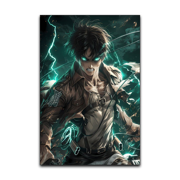 تابلو شاسی دنیای قاب مدل ارن یگر انیمه اتک آن تایتان طرح AOT Eren Yeager Attack on Titan Anime کد GREN32