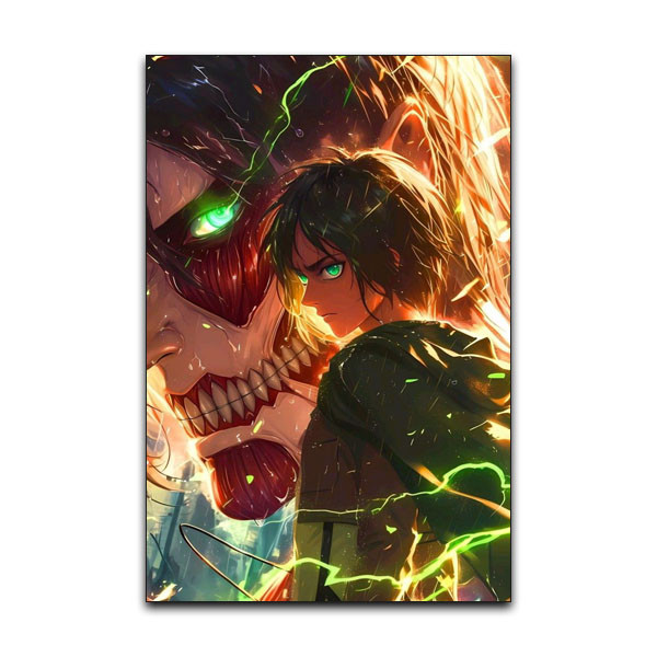 تابلو شاسی دنیای قاب مدل ارن یگر انیمه اتک آن تایتان طرح AOT Eren Yeager Attack on Titan Anime کد SIDE82