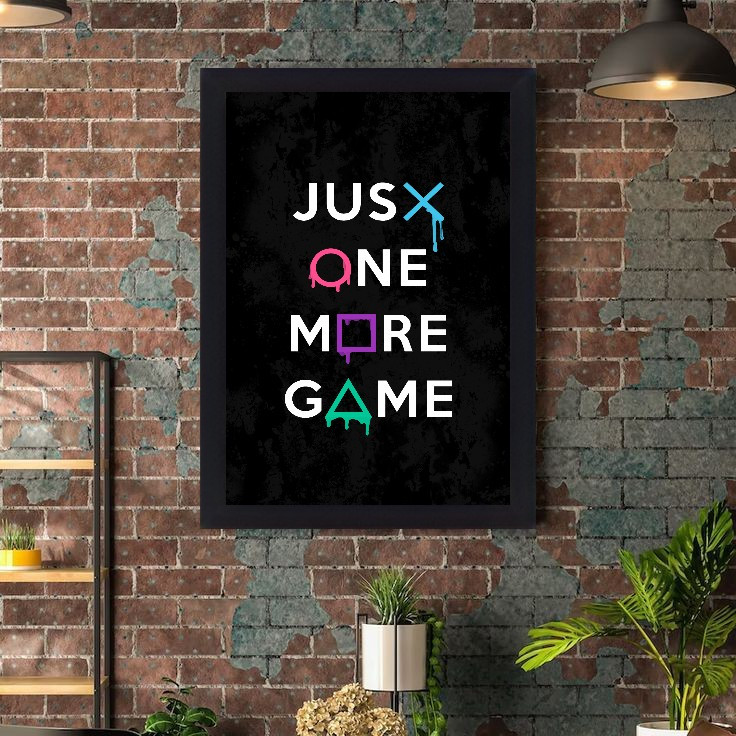 تابلو نوری گیم دکور طرح گیمینگ مدل just one more game