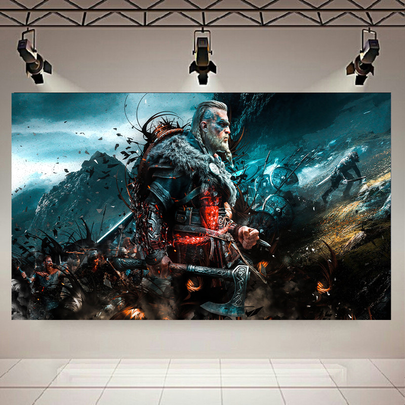 تابلو شاسی طرح گیم مدل Assassins Creed Valhalla کد AR2439
