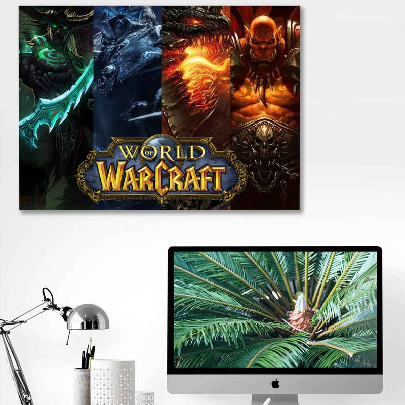 تابلو شاسی دنیای قاب طرح بازی World of Warcraft مدل بازی کامپیوتری 1