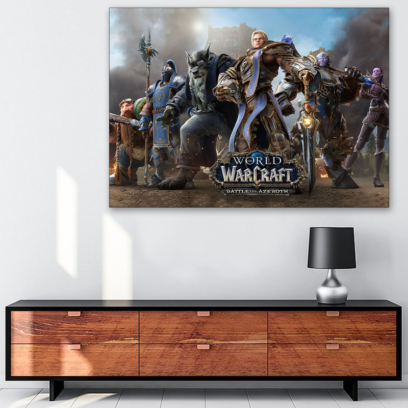 تابلو شاسی دنیای قاب طرح بازی World of Warcraft مدل Alliance
