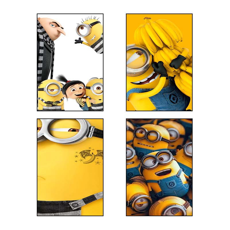 تابلو شاسی دنیای قاب طرح من نفرت‌انگیز Despicable Me کد 26409 مجموعه 4 عددی