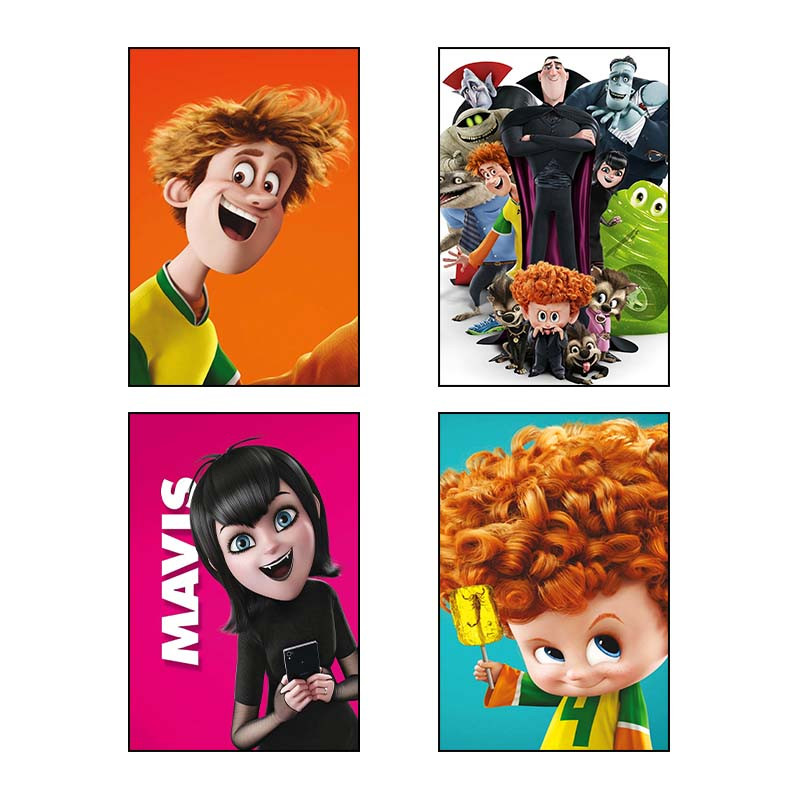 تابلو شاسی دنیای قاب طرح هتل ترانسیلوانیا Hotel Transylvania کد 65267 مجموعه 4 عددی