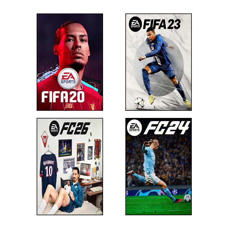 تابلو شاسی دنیای قاب طرح فیفا FIFA کد 21663 مجموعه 4 عددی
