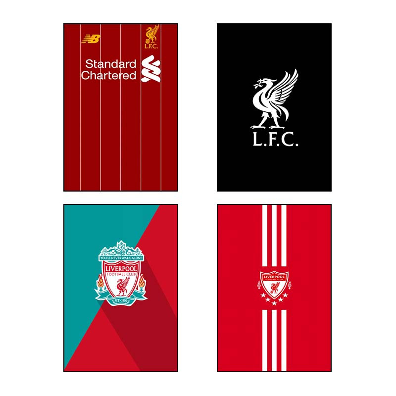 تابلو شاسی دنیای قاب طرح لیورپول Liverpool کد 73262 مجموعه 4 عددی