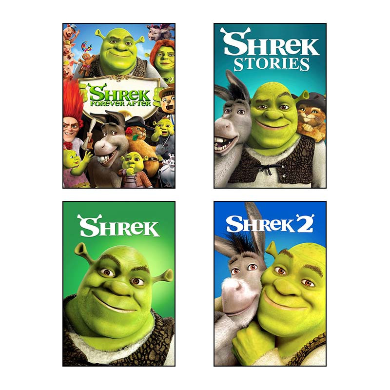 تابلو شاسی دنیای قاب طرح Shrek کد 56815 مجموعه 4 عددی