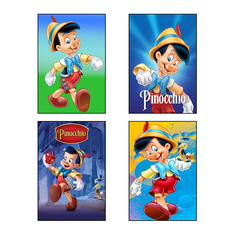 تابلو شاسی دنیای قاب طرح پینوکیو Pinocchio کد 49011 مجموعه 4 عددی