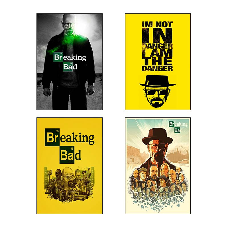 تابلو شاسی دنیای قاب طرح Breaking Bad کد 33303 مجموعه 4 عددی