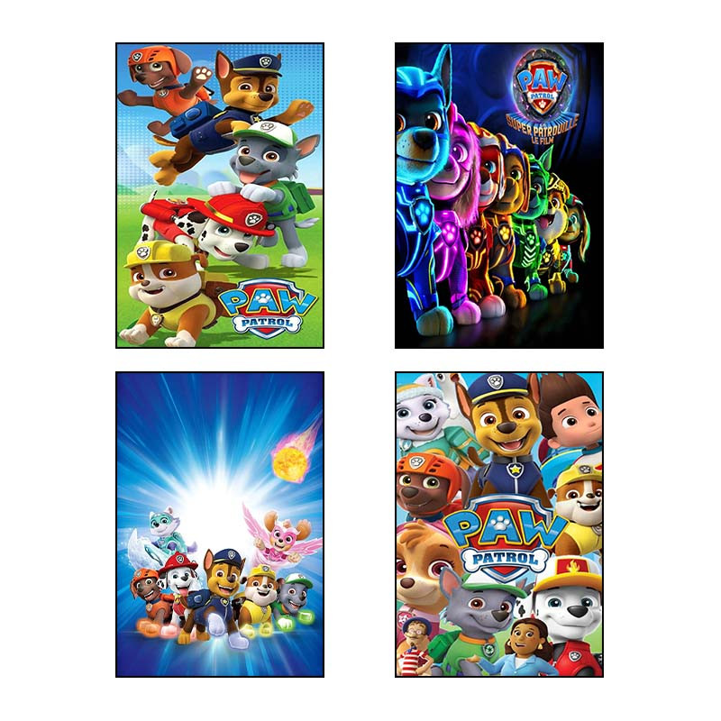 تابلو شاسی دنیای قاب طرح سگ های نگهبان paw patrol کد 52751 مجموعه 4 عددی