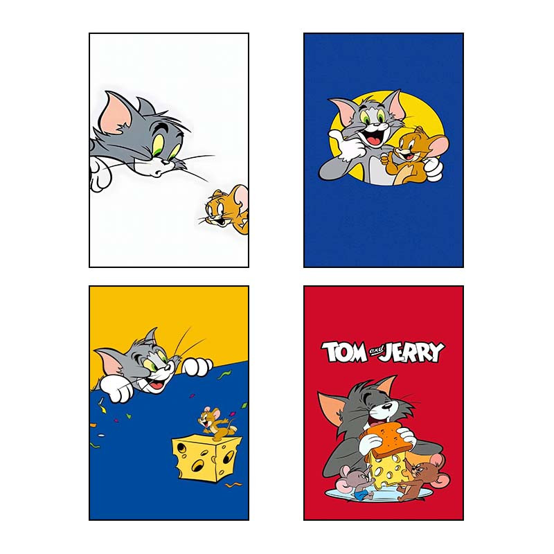 تابلو شاسی دنیای قاب طرح تام و جری tom & jerry کد 86466 مجموعه 4 عددی