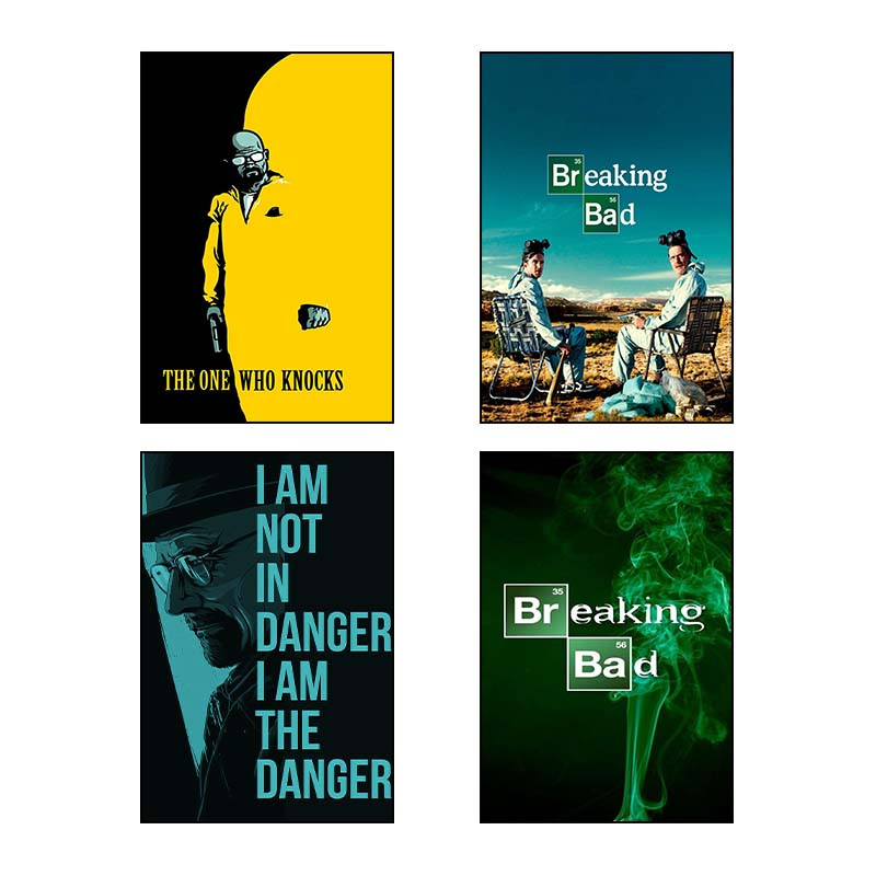تابلو شاسی دنیای قاب طرح بریکینگ بد Breaking Bad کد 45254 مجموعه 4 عددی