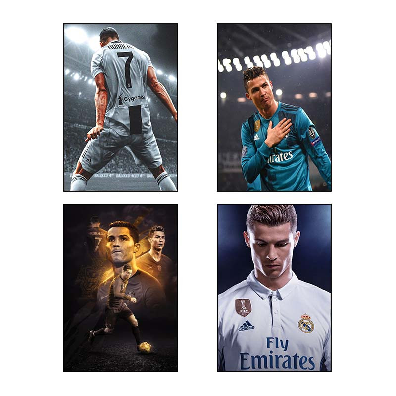 تابلو شاسی دنیای قاب طرح رونالدو Ronaldo کد 64793 مجموعه 4 عددی