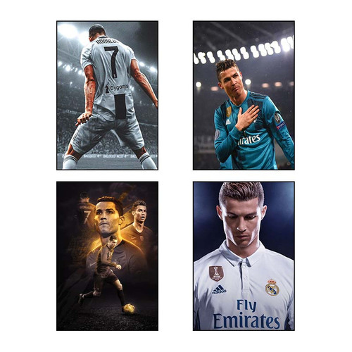 تابلو شاسی دنیای قاب طرح رونالدو Ronaldo کد 64793 مجموعه 4 عددی