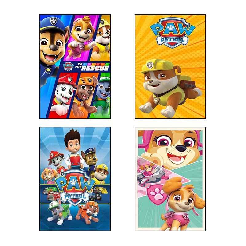 تابلو شاسی دنیای قاب طرح سگ های نگهبان paw patrol کد 26789 مجموعه 4 عددی