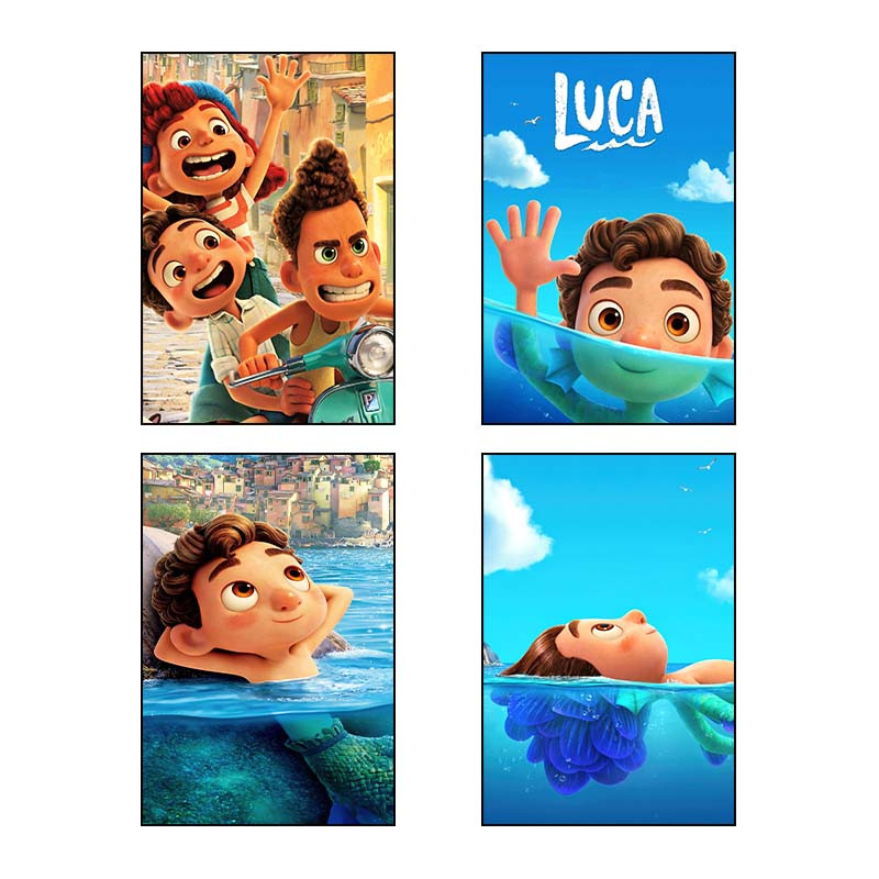 تابلو شاسی دنیای قاب طرح لوکا Luca کد 72234 مجموعه 4 عددی