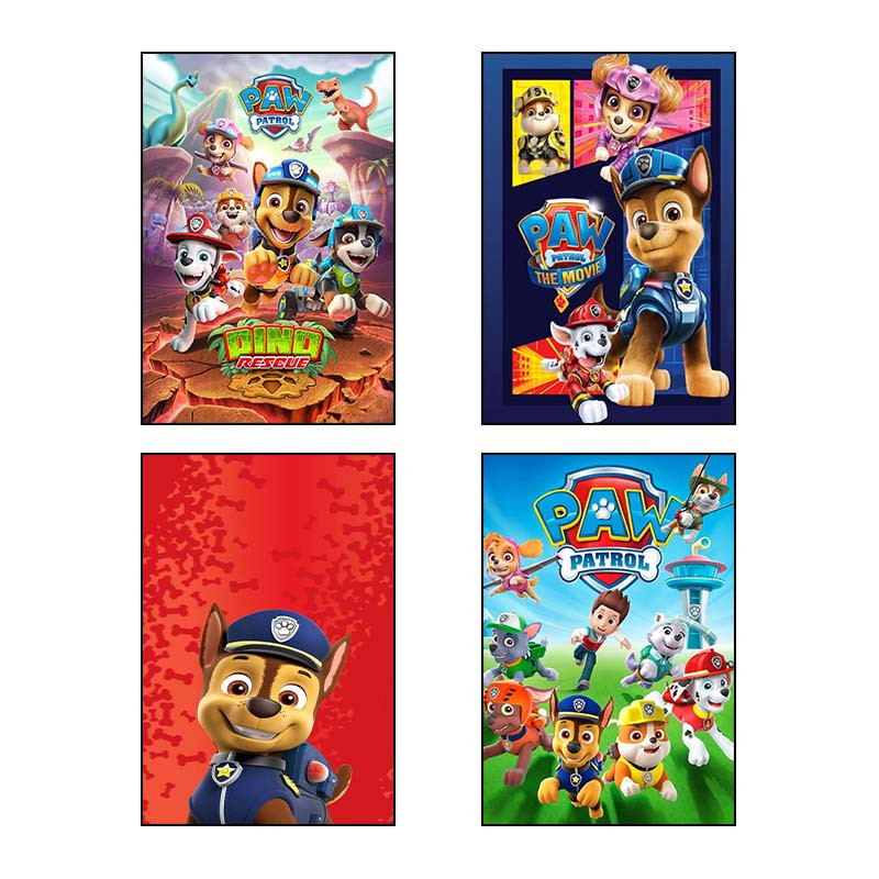 تابلو شاسی دنیای قاب طرح سگ های نگهبان paw patrol کد 56403 مجموعه 4 عددی