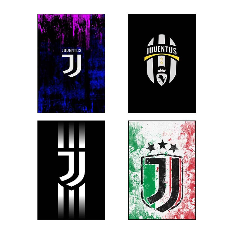تابلو شاسی دنیای قاب طرح یوونتوس Juventus کد 38386 مجموعه 4 عددی