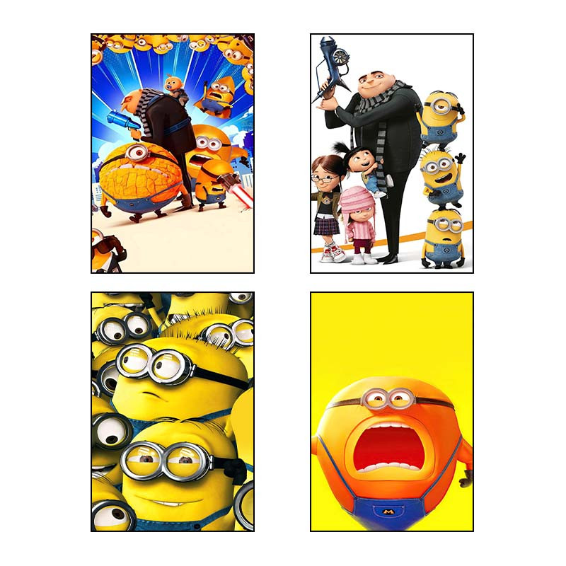 تابلو شاسی دنیای قاب طرح من نفرت‌انگیز Despicable Me کد 61467 مجموعه 4 عددی