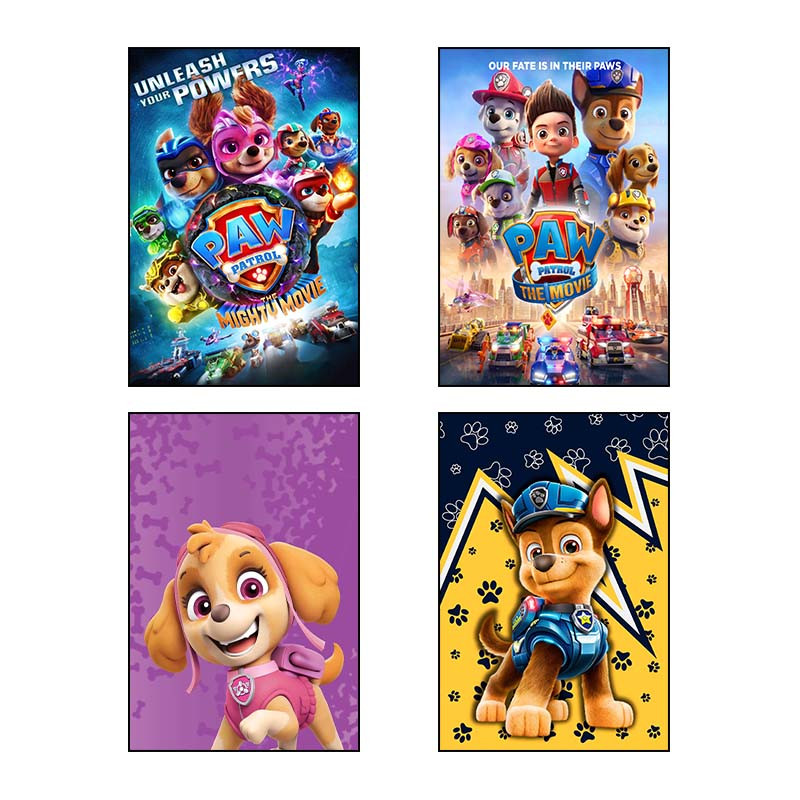 تابلو شاسی دنیای قاب طرح سگ های نگهبان paw patrol کد 64709 مجموعه 4 عددی