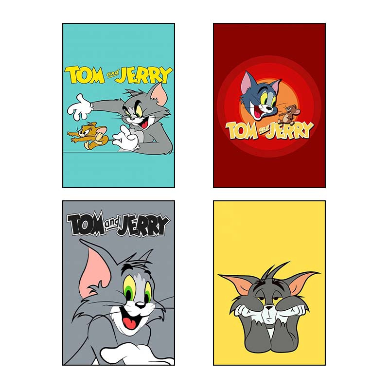 تابلو شاسی دنیای قاب طرح تام و جری tom & jerry کد 42026 مجموعه 4 عددی