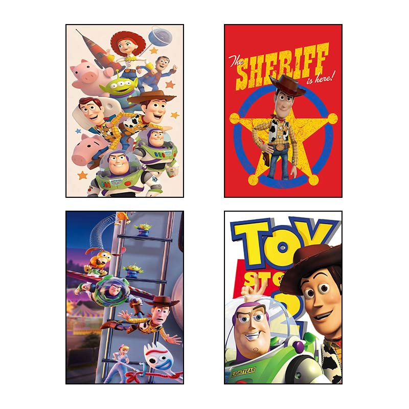 تابلو شاسی دنیای قاب طرح داستان اسباب‌بازی Toy Story کد 63610 مجموعه 4 عددی