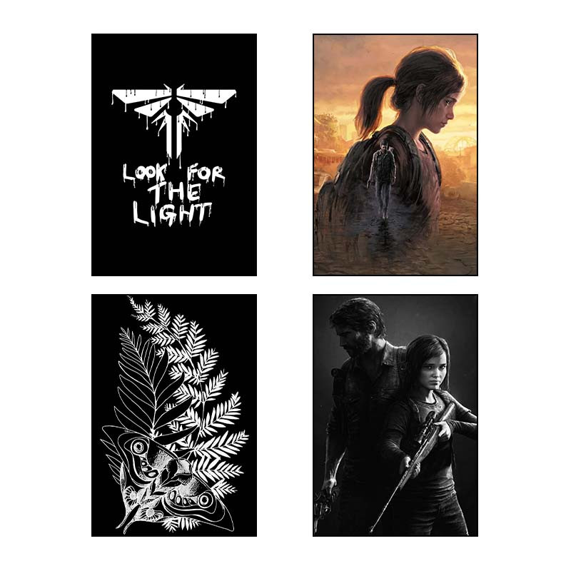 تابلو شاسی دنیای قاب طرح لست اف اس The Last of Us کد 33765 مجموعه 4 عددی