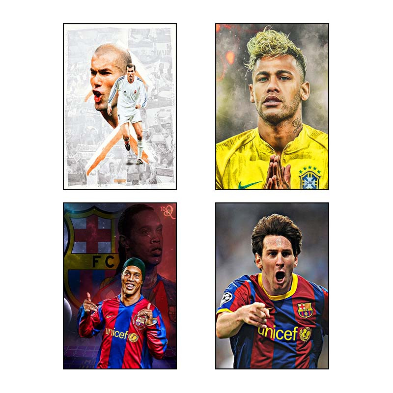 تابلو شاسی دنیای قاب طرح طرفداران فوتبال Football Fan کد 45196 مجموعه 4 عددی