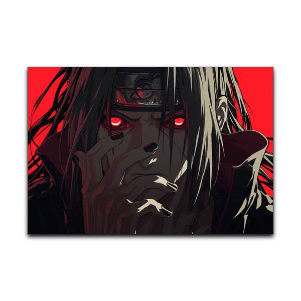 تابلو شاسی دنیای قاب مدل ایتاچی انیمه ناروتو طرح Itachi Naruto Anime کد RD79