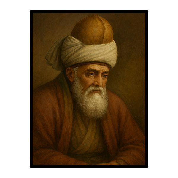 تابلو نوری  طرح باستانی تاریخی مشاهیر و دانشمندان ایران مدل B-bu7039 فریم مشکی